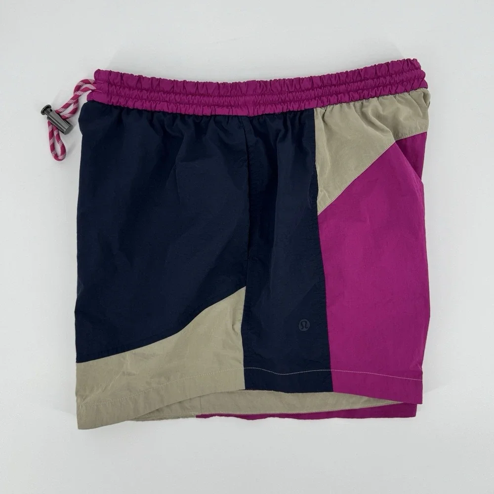 Lululemon Evergreen Shorts Size 6 Colorblock Glyde Water-Repellent Trail Hiking